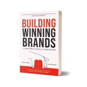 Book cover of “Building Winning Brands: A Commonsense Approach to Brand Building” displayed against a white background. Building Winning Brands book