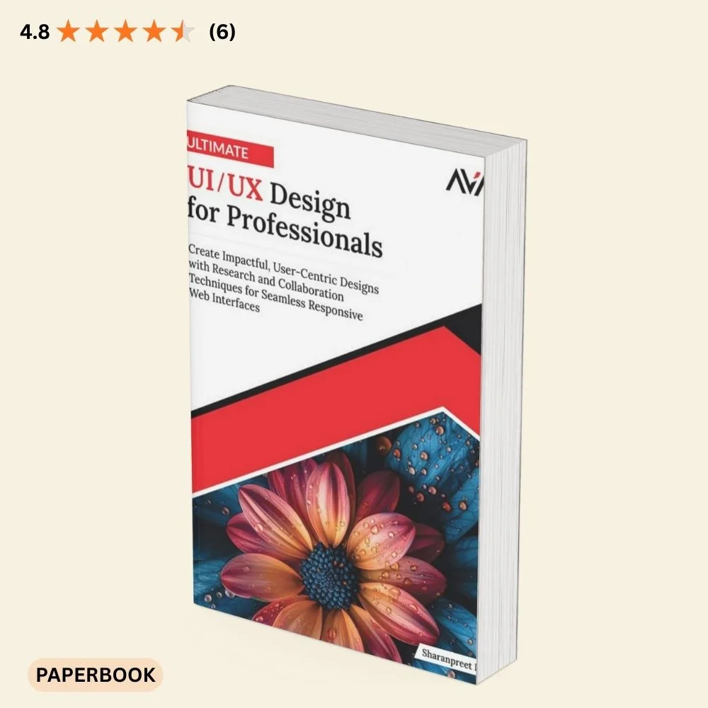 UI/UX design patterns for Professionals book cover focused on user-centric and responsive design, paperback edition