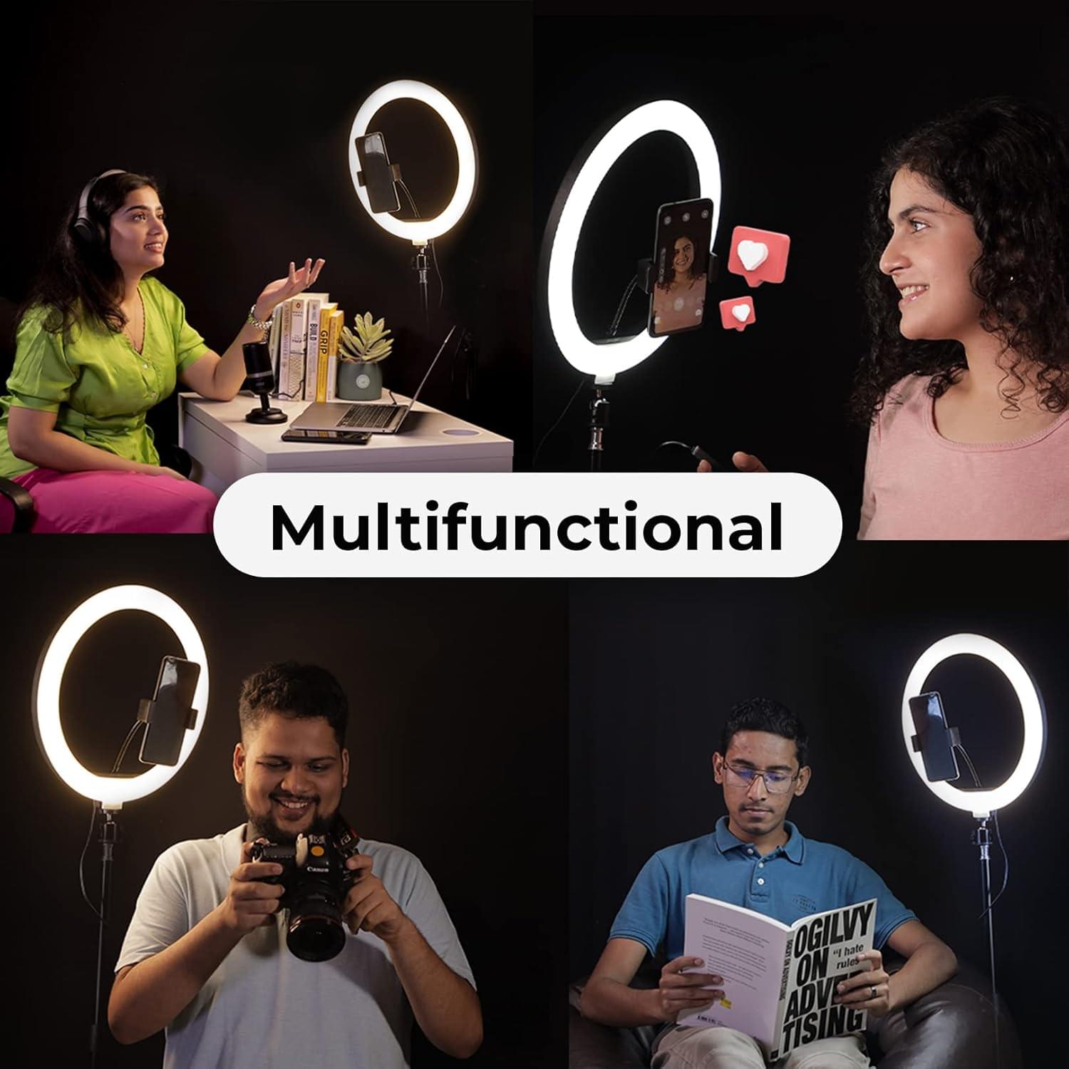 Kreo Ring Light 12" for Video Shooting Professional Studio Light with Stand, Ringlight kit for YouTube Instagram with Accessories (12" RL W/Tripod) - Image 5